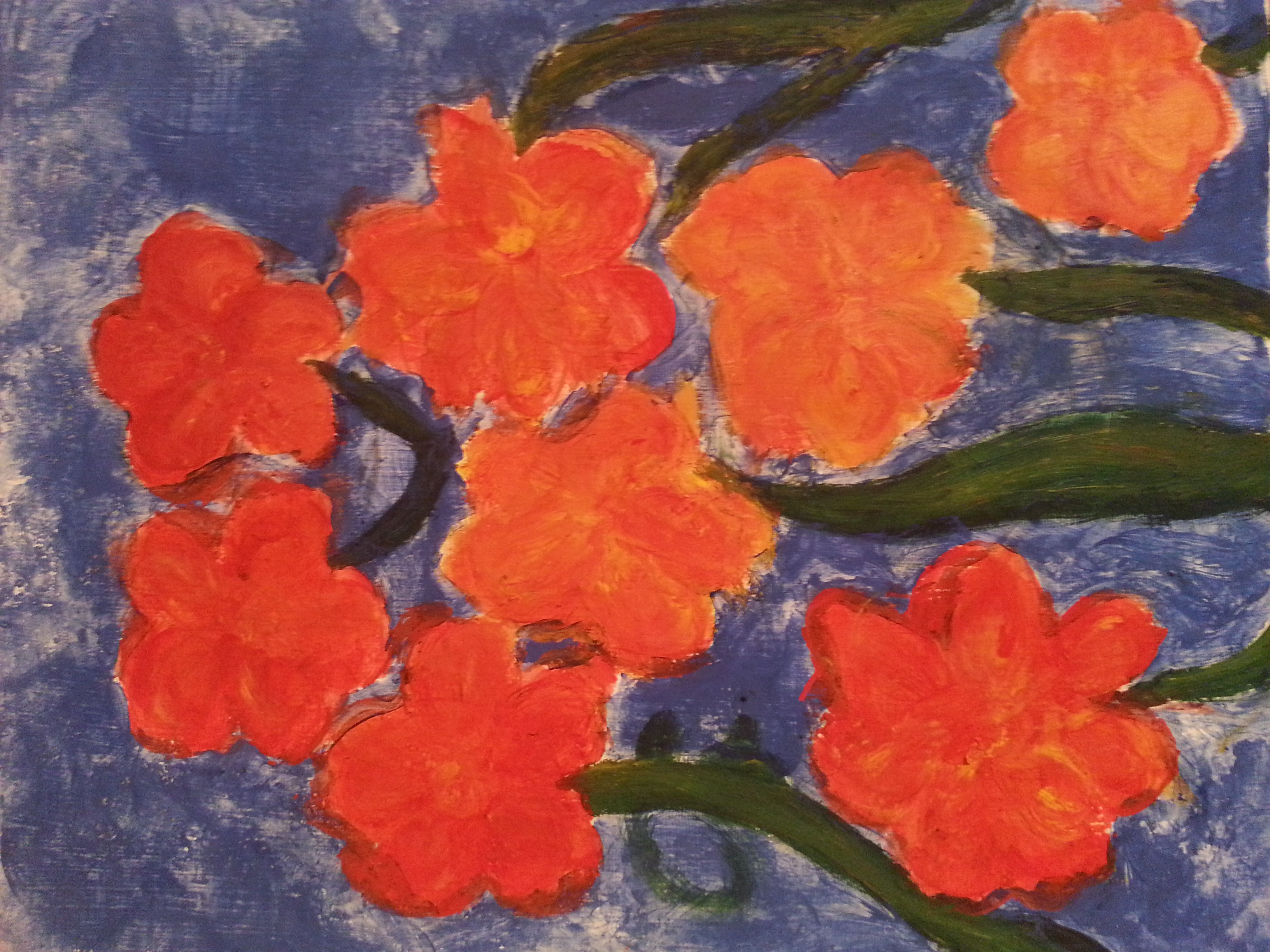 Astratto Fiori Rossi